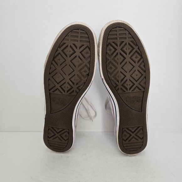 Converse | Chuck Taylor's All-Star white leather low-top sneakers | MENS 9.5 - Picture 9 of 9